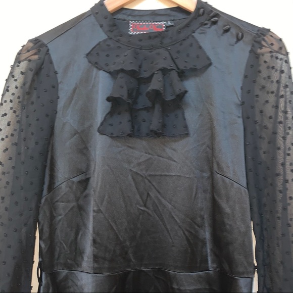 Voodoo Vixen Black AUDREY Retro Dress Large - Picture 7 of 16